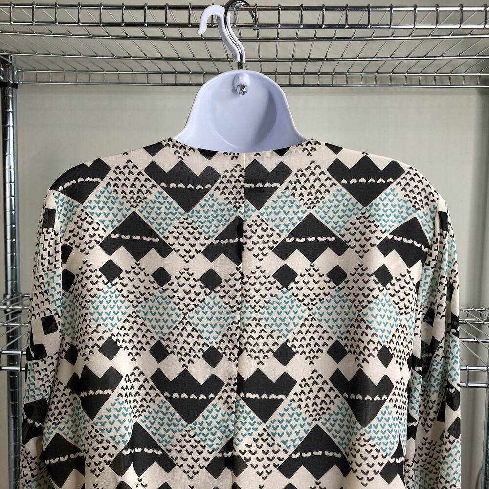Reiss Womens Livinia Geometric Print Top Size 8 Old Money Career Classic Refined - Picture 10 of 11